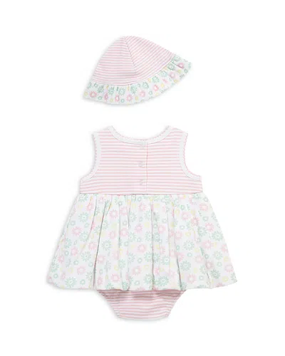 Little Me Girls' Daisy Fun Popover Bodysuit & Hat Set - Baby In Pink