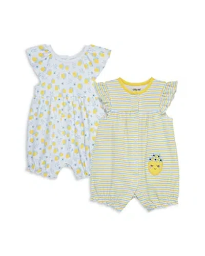 Little Me Babies' Lemons Set Of 2 Rompers In Yellow