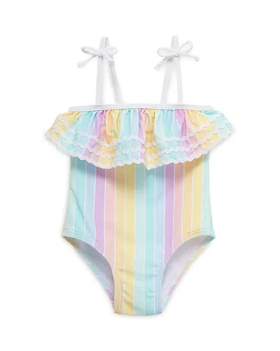 Little Me Kids' Girls' Multi Striped One Piece Swimsuit - Baby