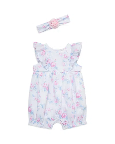 Little Me Girls' Roses Romper & Headband Set - Baby
