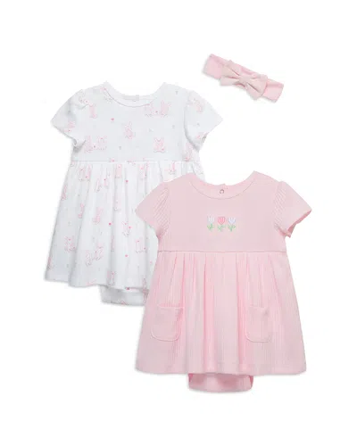 Little Me Girls' Tulips Bodysuit Dress, Set Of 2 - Baby