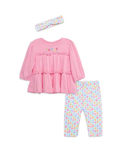 Little Me Girls' Tunic, Leggings & Headband Set - Baby In Pink