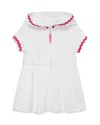 Little Me Girls' Zip Dress Swim Cover-up - Baby In White