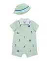 Little Me Golf Romper Hat In Multi