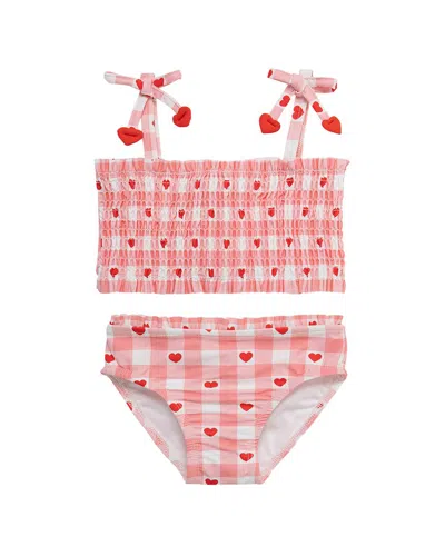 Little Me Heart Swimsuit In Multi