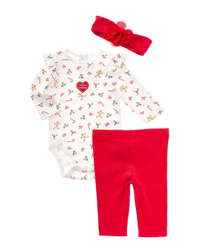Little Me Holiday Bodysuit Set In Multi