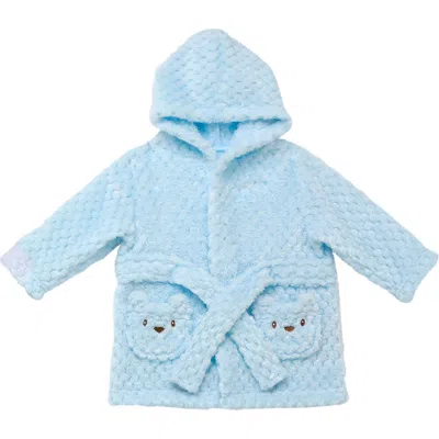 Little Me Kids'  Hooded Bathrobe In Blue