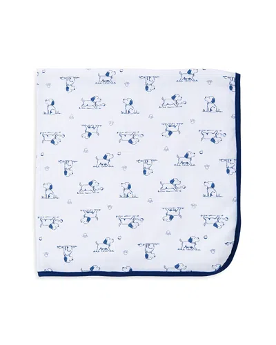 Little Me Infant Boys' Puppy Print Receiving Blanket - Baby In Blue