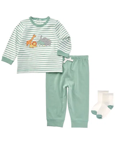 Little Me Jungle Jogger Set In Green