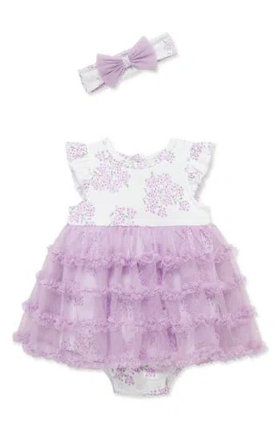 Little Me Babies'  Kids' Hydrangea Popover Bodysuit & Headband In Multi