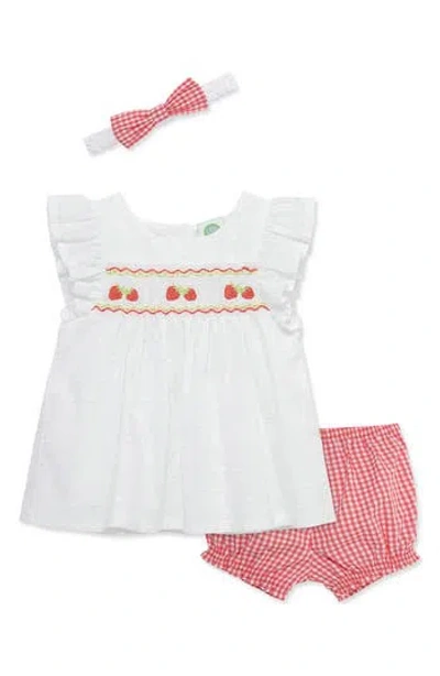 Little Me Babies'  Kids' Strawberry Sunsuit Set In Multi
