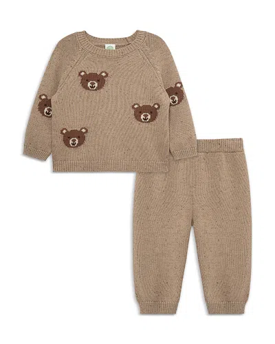 Little Me Little Kid Boys' Bear Cotton Sweater Set - Little Kid In Brown