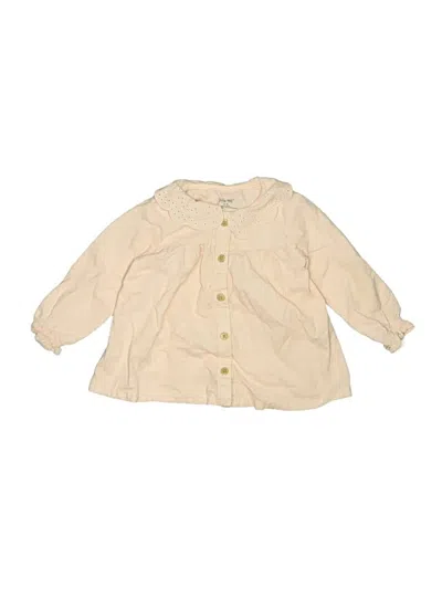 Pre-owned Little Me Kids' Long Sleeve Blouse In Ivory