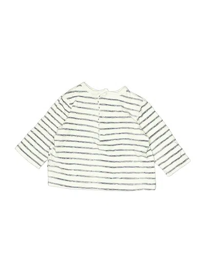 Pre-owned Little Me Babies' Long Sleeve Henley Shirt In White
