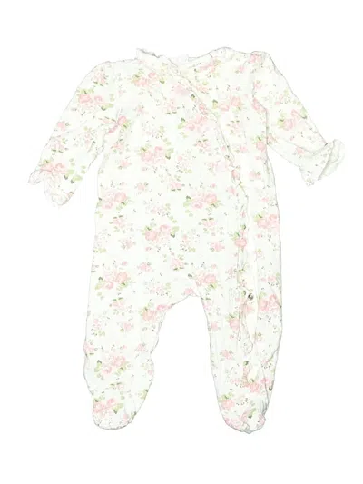 Pre-owned Little Me Babies' Long Sleeve Onesie In White