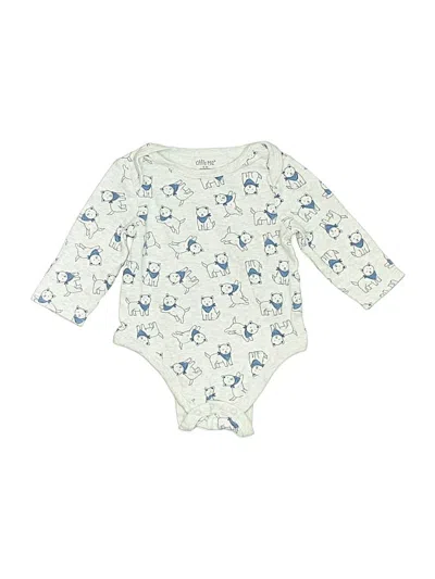 Pre-owned Little Me Babies' Long Sleeve Onesie In White