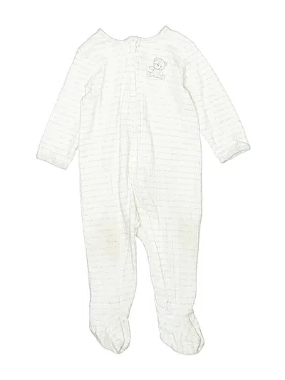 Pre-owned Little Me Babies' Long Sleeve Onesie In White