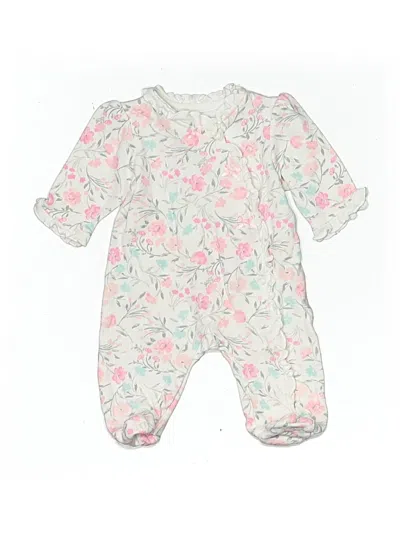 Pre-owned Little Me Babies' Long Sleeve Onesie In White