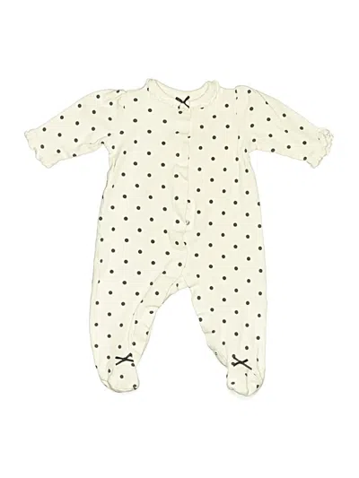 Pre-owned Little Me Babies' Long Sleeve Onesie In White