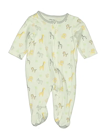 Pre-owned Little Me Babies' Long Sleeve Onesie In White
