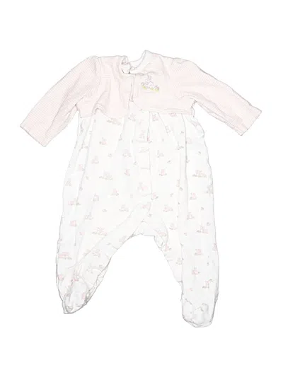 Pre-owned Little Me Babies' Long Sleeve Onesie In White