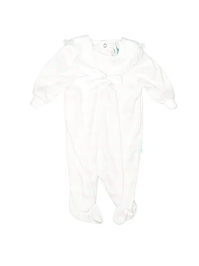 Pre-owned Little Me Kids' Long Sleeve Onesie In White