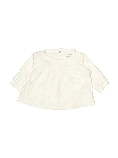 Pre-owned Little Me Babies' Long Sleeve Polo Shirt In White