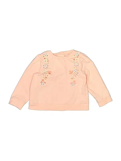 Pre-owned Little Me Kids' Long Sleeve Top Pink Crew Neck Tops