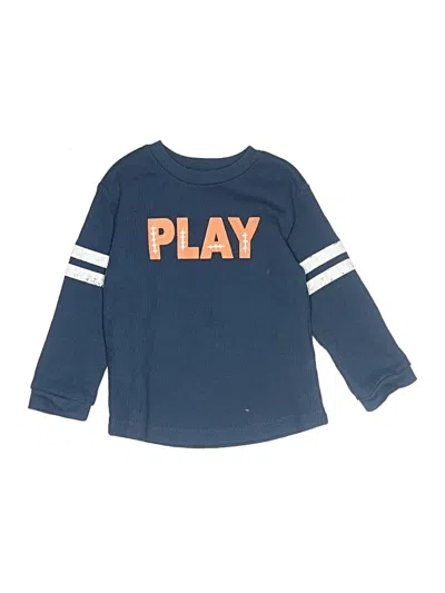 Pre-owned Little Me Kids' Long Sleeve T-shirt In Blue
