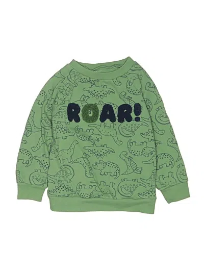 Pre-owned Little Me Kids' Long Sleeve T-shirt In Green