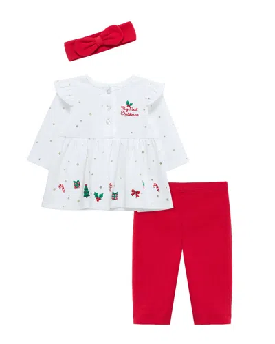 Little Me Merry Tunic Set In Multi