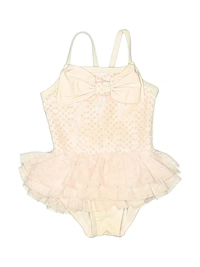 Pre-owned Little Me Babies' One Piece Swimsuit In White