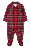 Little Me Plaid Footie In Multi