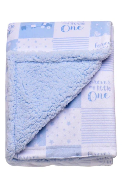 Little Me Plush Quilt Blanket In Blue