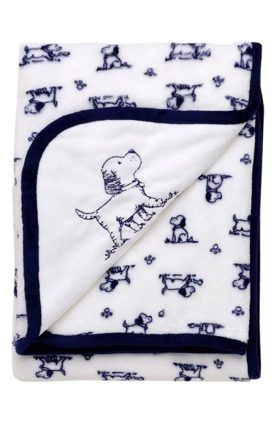Little Me Puppy Plush Blanket In Blue