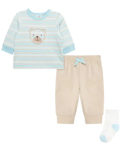Little Me Rope Bear Jogger Set In Multi