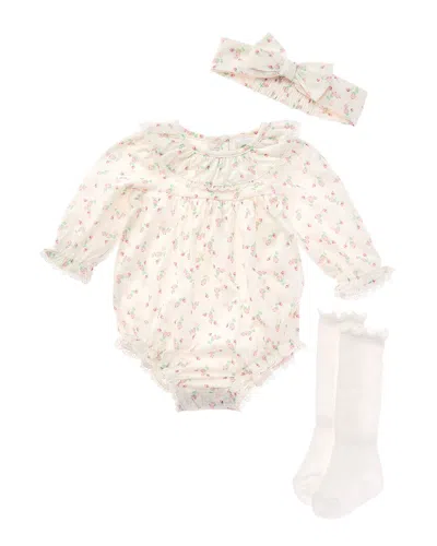 Little Me Rosebud Bubble Set In Multi