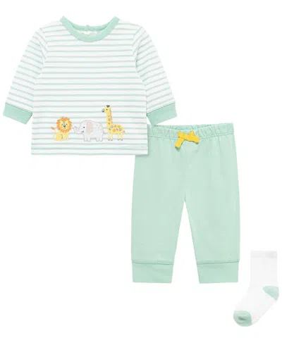 Little Me Kids' Safari Jogger Set Sock In Green