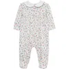 Little Me Scatter Floral Pima Cotton Footie In Multi