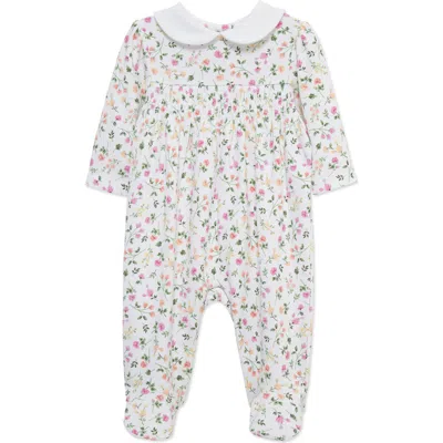Little Me Babies'  Scatter Floral Pima Cotton Footie In Multi