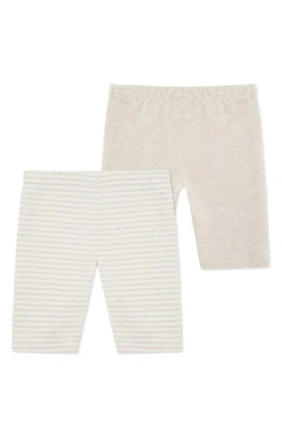 Little Me Babies'  Set Of 2 Assorted Cotton Leggings In Neutral