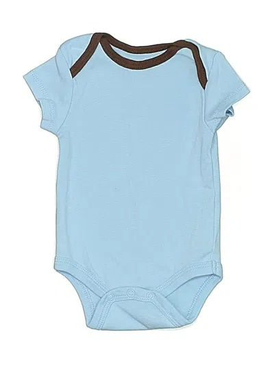 Pre-owned Little Me Babies' Short Sleeve Onesie In Blue