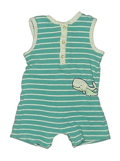 Pre-owned Little Me Babies' Short Sleeve Onesie In Green