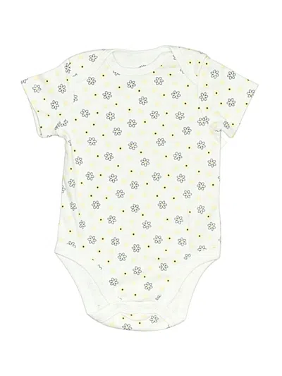 Pre-owned Little Me Babies' Short Sleeve Onesie In Ivory