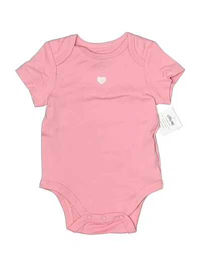 Pre-owned Little Me Babies' Short Sleeve Onesie In Pink