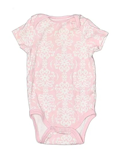 Pre-owned Little Me Babies' Short Sleeve Onesie In Pink
