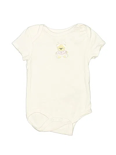 Pre-owned Little Me Babies' Short Sleeve Onesie In White