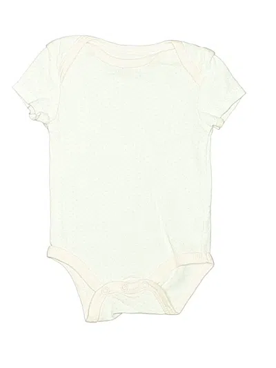 Pre-owned Little Me Babies' Short Sleeve Onesie In White