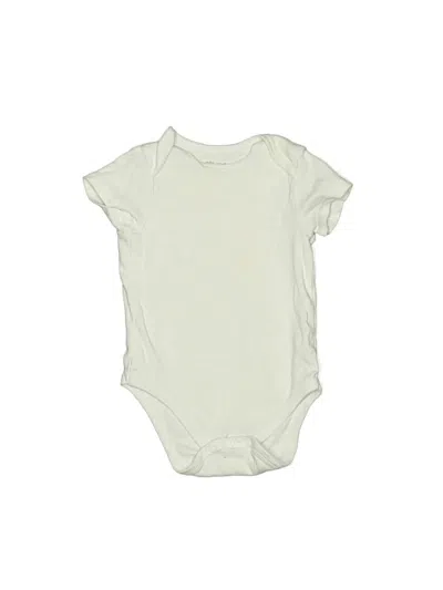 Pre-owned Little Me Babies' Short Sleeve Onesie In White