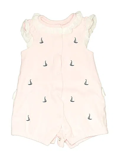 Pre-owned Little Me Babies' Short Sleeve Onesie In White